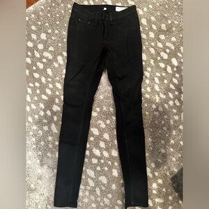 Rag & Bone wax coated/shiny black skinny jeans, size 24
